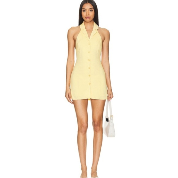 REVOLVE Dresses & Skirts - REVOLVE Sunny Yellow Button-Up Mini Dress